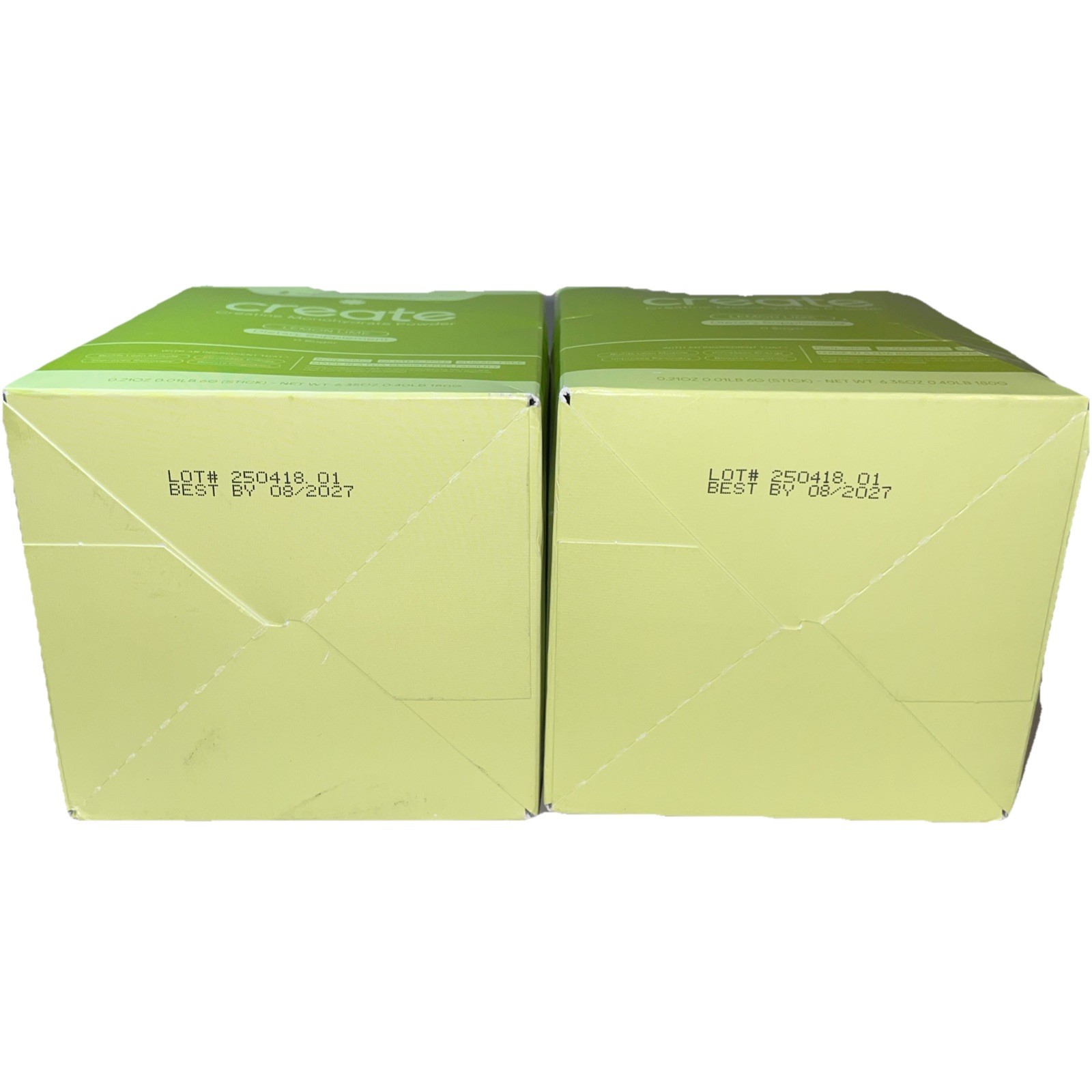 Set Of 2 Create Creatine Monohydrate On-The-Go Sticks Lemon Lime 60 Ct. Exp 8/27