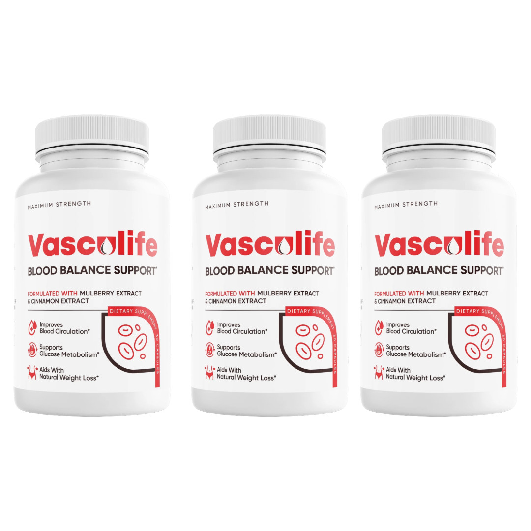 Vasculife Blood Health Support Dietary Supplement 30 Capsules (Bundle of 3)
