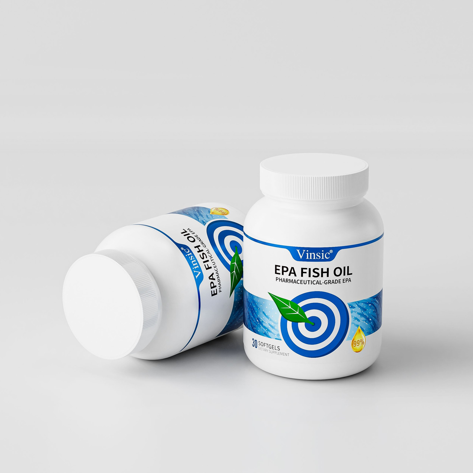 Premium Vinsic EPA: 99% Pure & IFOS Certified Fish Oil, 2007mg Serving