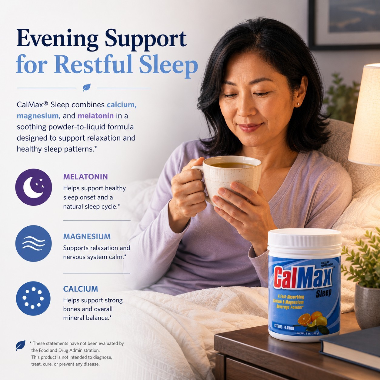 Dr. Newton’s Naturals CalMax Sleep Calcium Magnesium Vitamin C Melatonin Mix