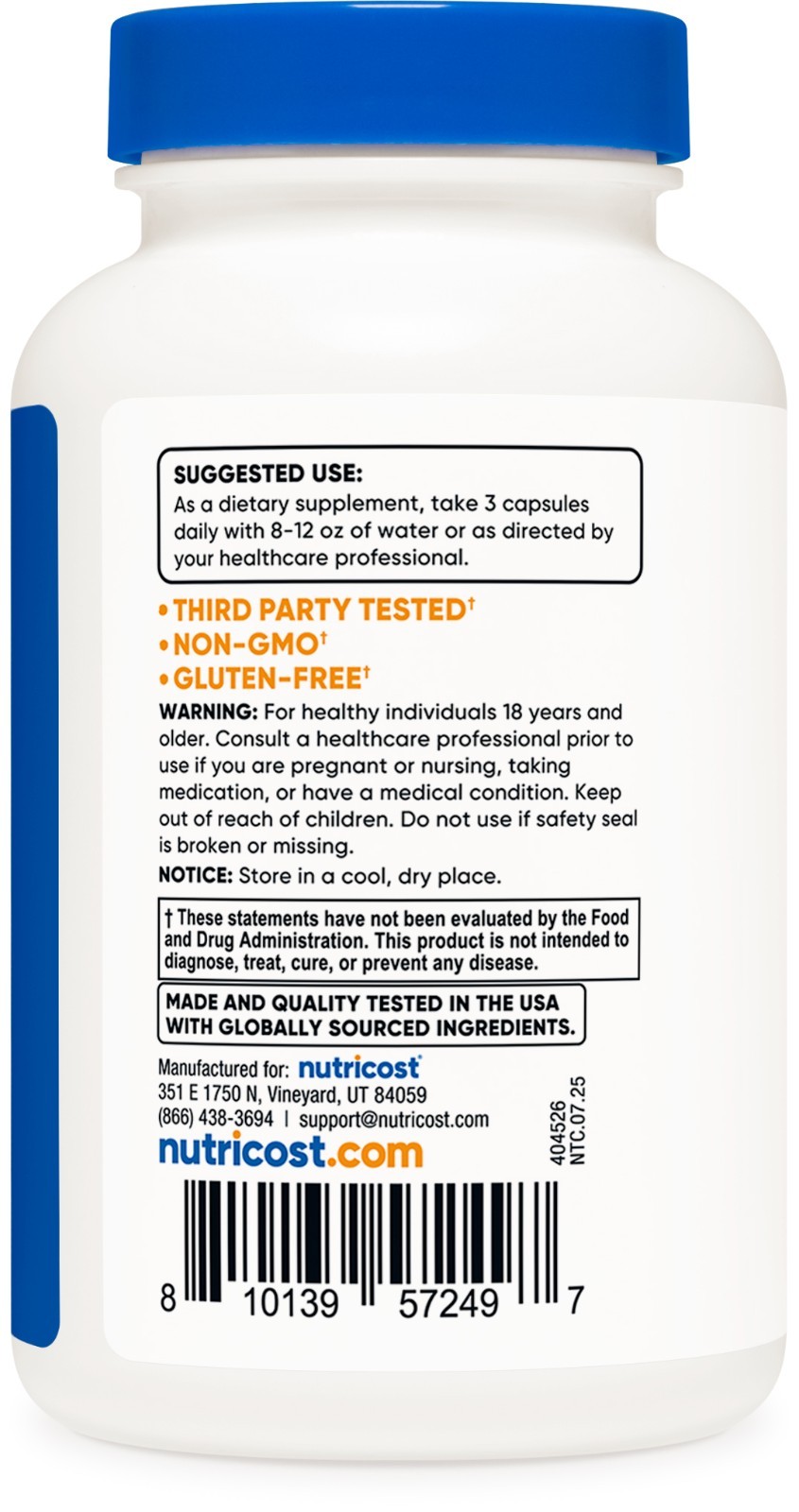 Nutricost T-Level Complex (90 Caps) – Gluten Free, Non-GMO