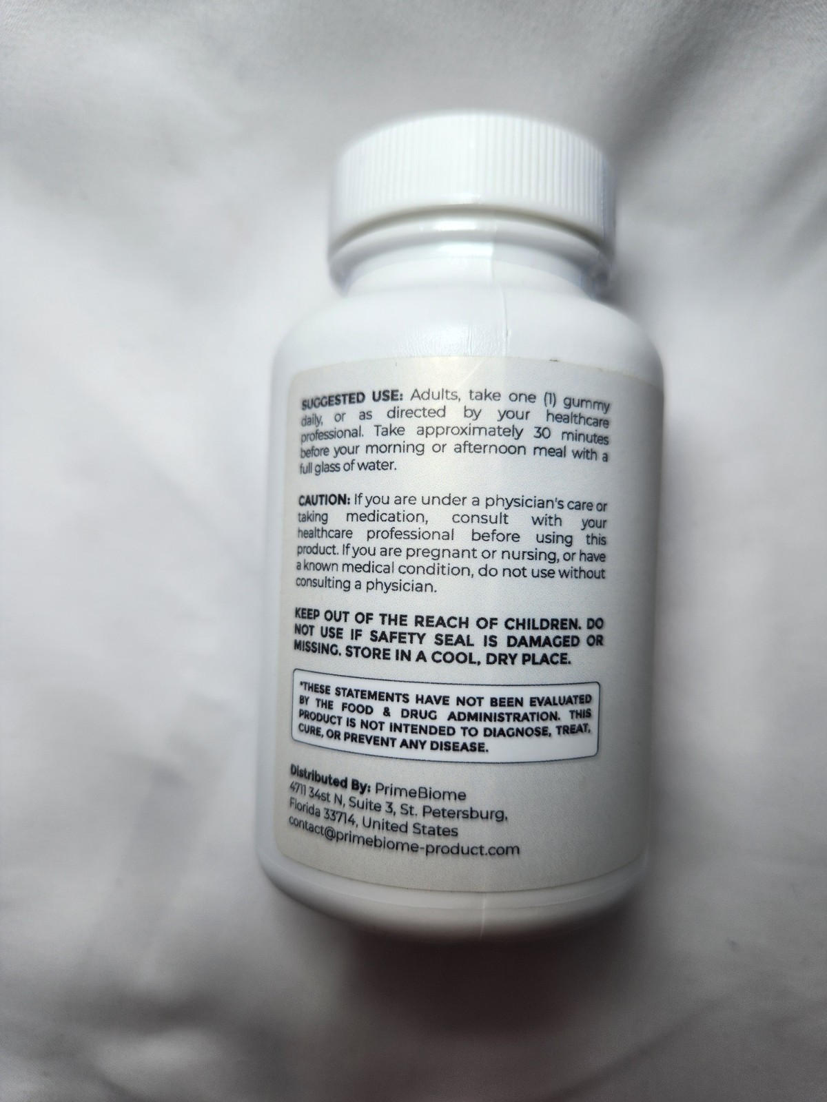 Prime Biome Gummies Probiotic Dietary Supplement 30 Day Supply Exp 3/2027 Sealed