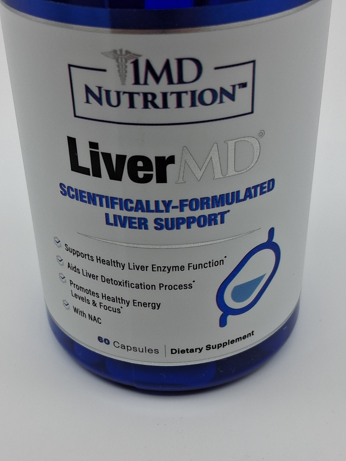 1MD LiverMD Liver Health Formula – 60 capsules NEW in Box Exp: 10/2026