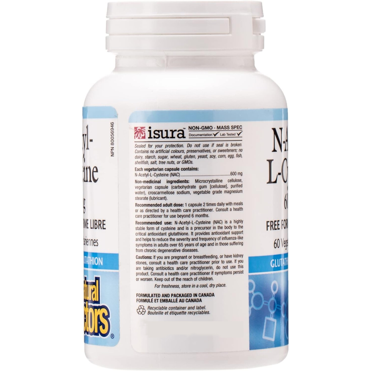 Natural Factors NAC (N-Acetyl-Cysteine) 600mg, 60 Vegetarian Capsules