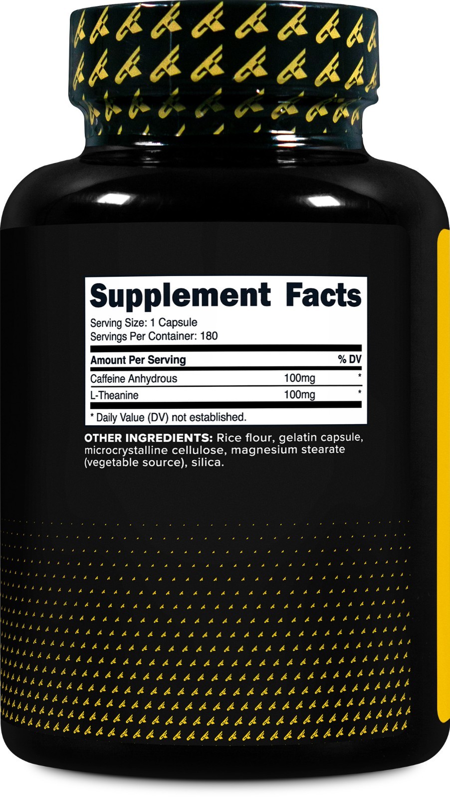 Primaforce Caffeine with L-Theanine, 100mg of Each, 180 Capsules, 180 Servings
