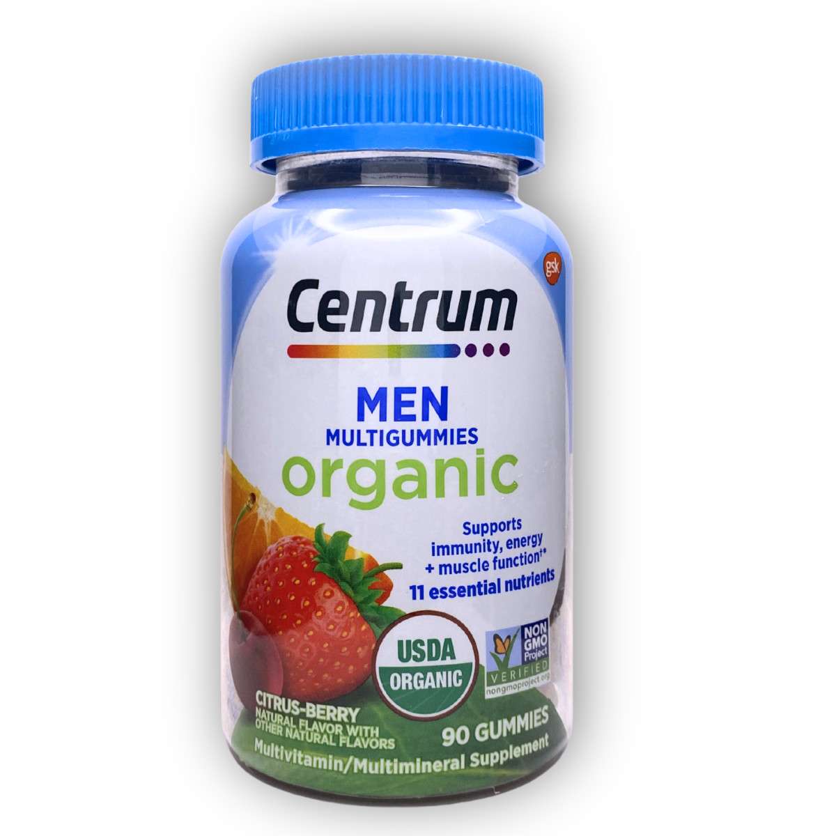 Centrum Men Multigummies • USDA Organic • Immune Support & Energy • 90 Gummies