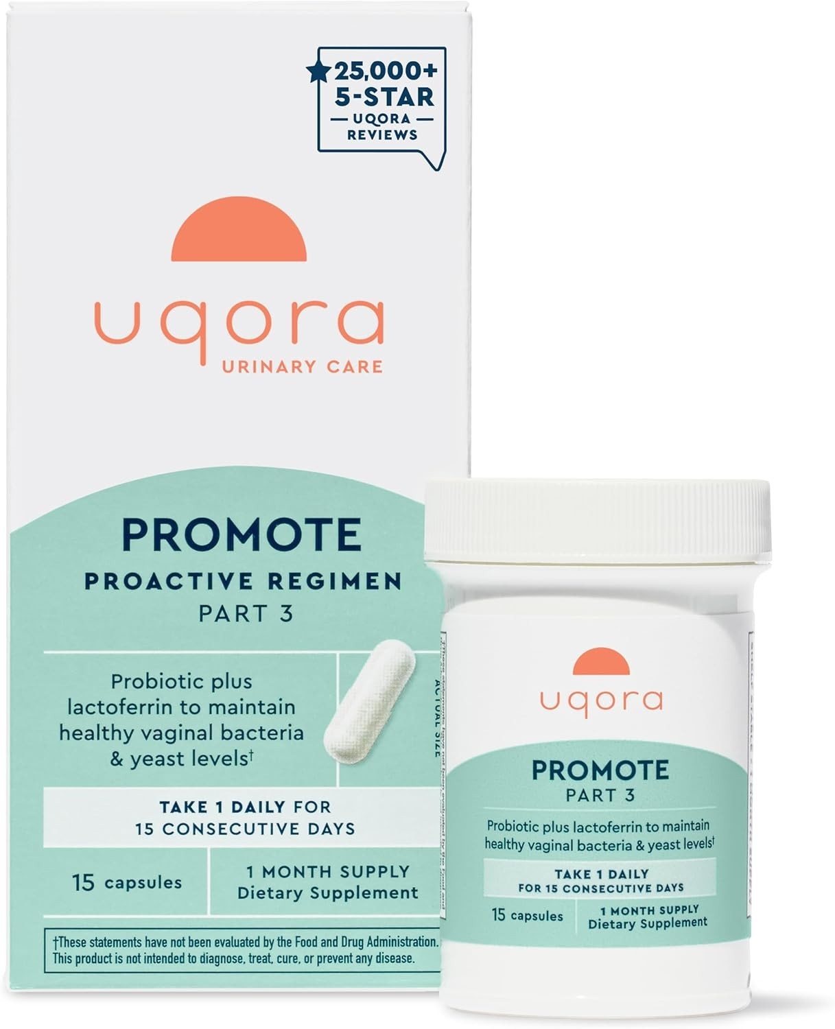 Uqora Promote 3 Dietary Supplement 15 Capsules Exp 5/26