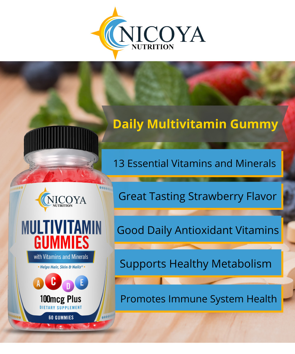 Family MultiVitamin Gummy, Biotin, Vitamin A, C & E, Zinc & Vitamin B-12