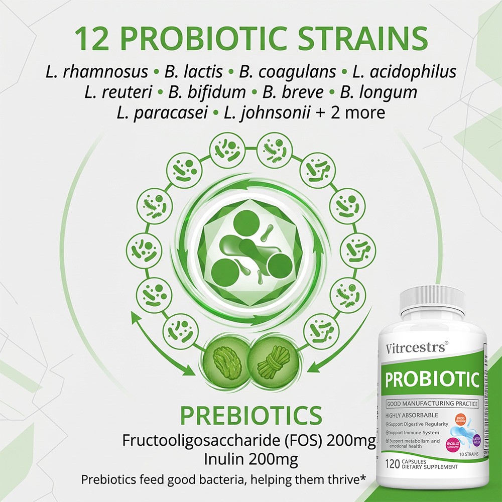 Clean Formula Synbiotic 30~120 Caps, Gluten Soy Dairy Free For Daily Gut Health