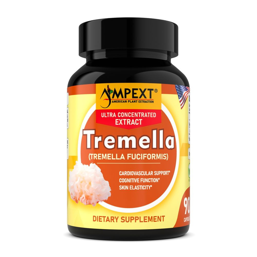 Tremella Extract – Only Fruiting Bodies, Over 30% Beta-Glucans, 90 caps