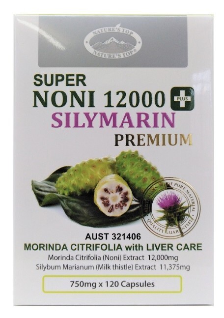 Nature’s Top Super Noni 12000 + Silymarin 120 Capsules (Made in Australia)