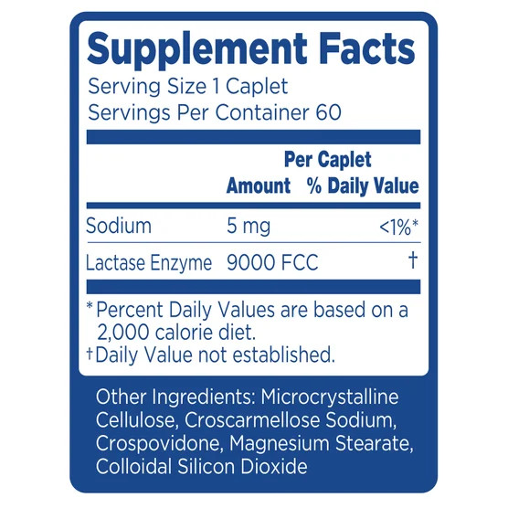 Lactaid Fast Act Lactase Enzyme Supplement 120 Caplets Dairy Digestive Aid