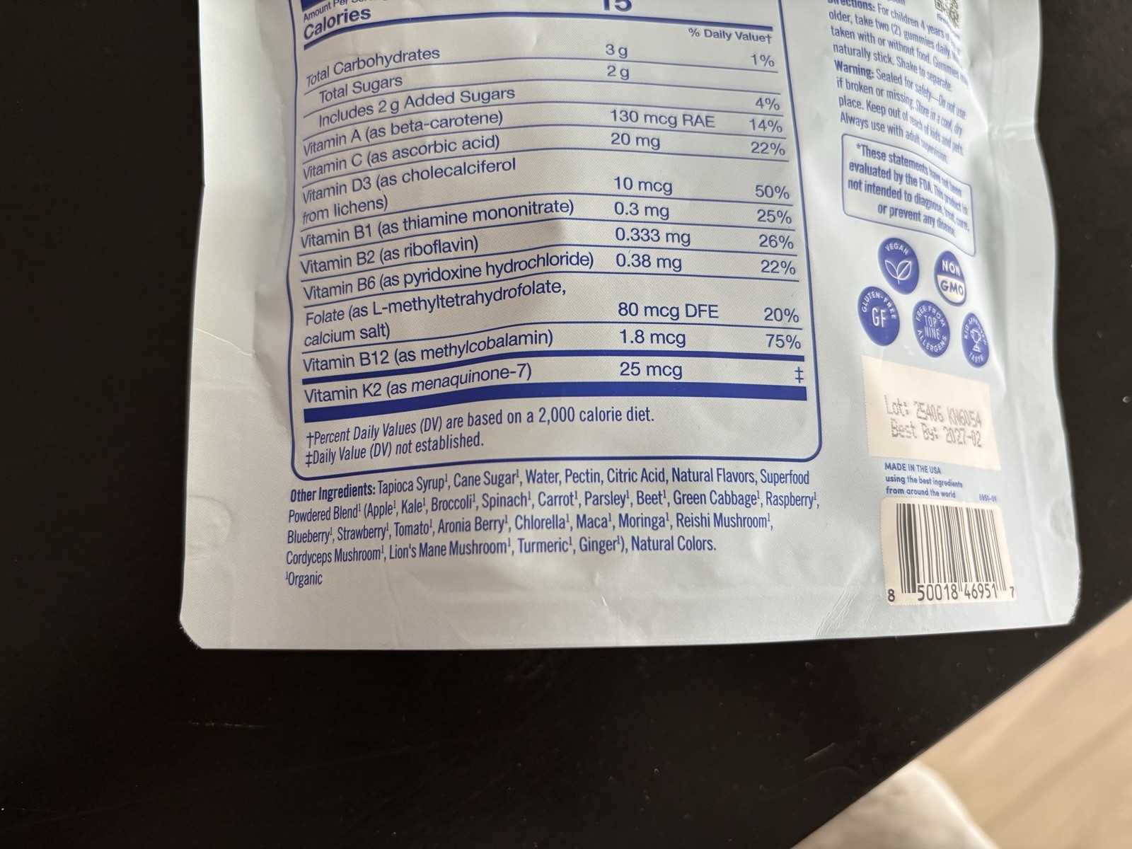 Nello SuperFocus Focus Drink Mix + Caffeine Fruit Punch 20 Packets 0g Sugar