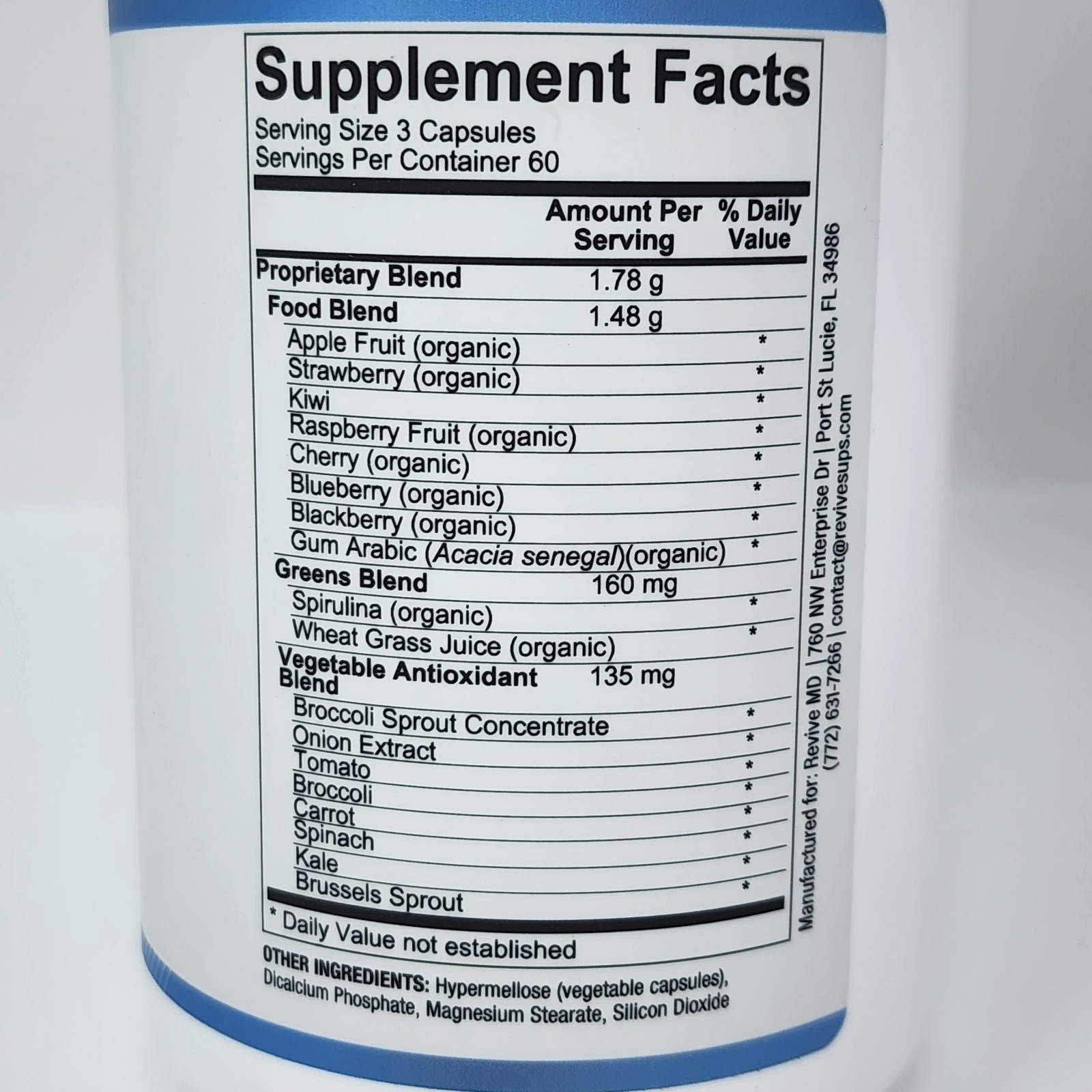 Revive MD Daily Greens Dietary Supplement 180 Capsules Each (2 Pack) Exp 04/2027