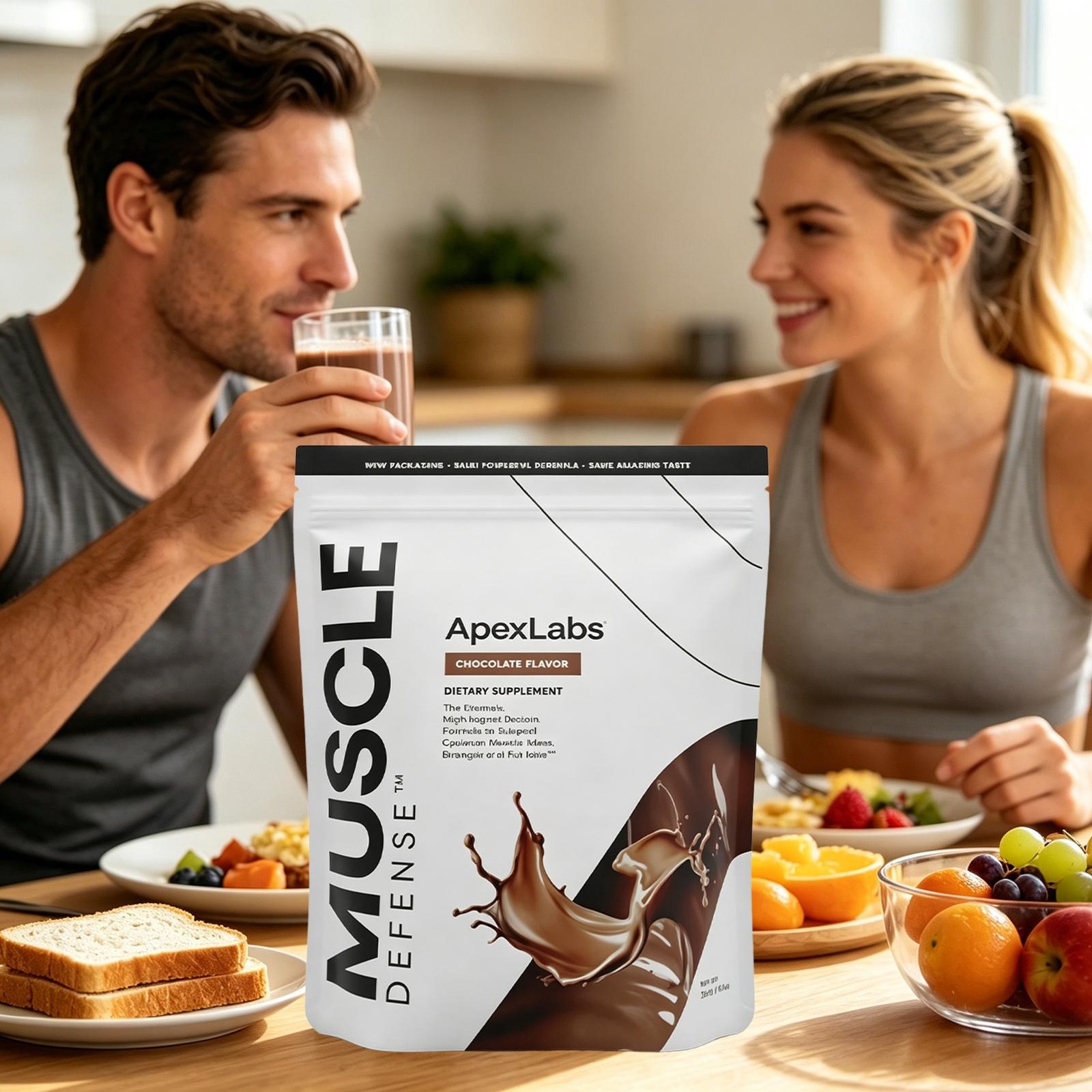 New Apex Labs Muscle Defense Chocolate Flavor- 8.57 OZ – EXP 2027