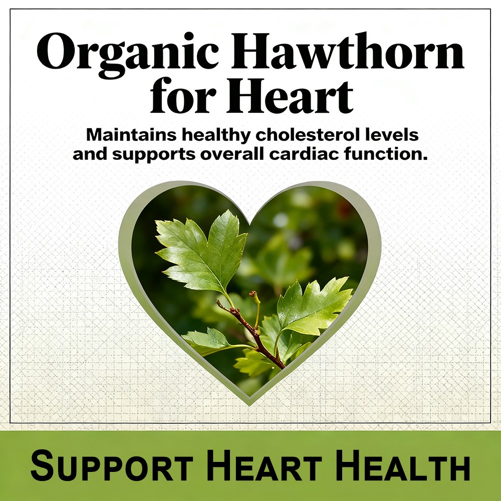 Organic Hawthorn Capsules Supports Heart Digestive Circulatory System Health