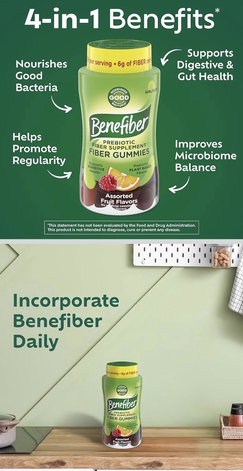 Benefiber Prebiotic Fiber Gummies Digestive Support Assorted Fruit 81 Count