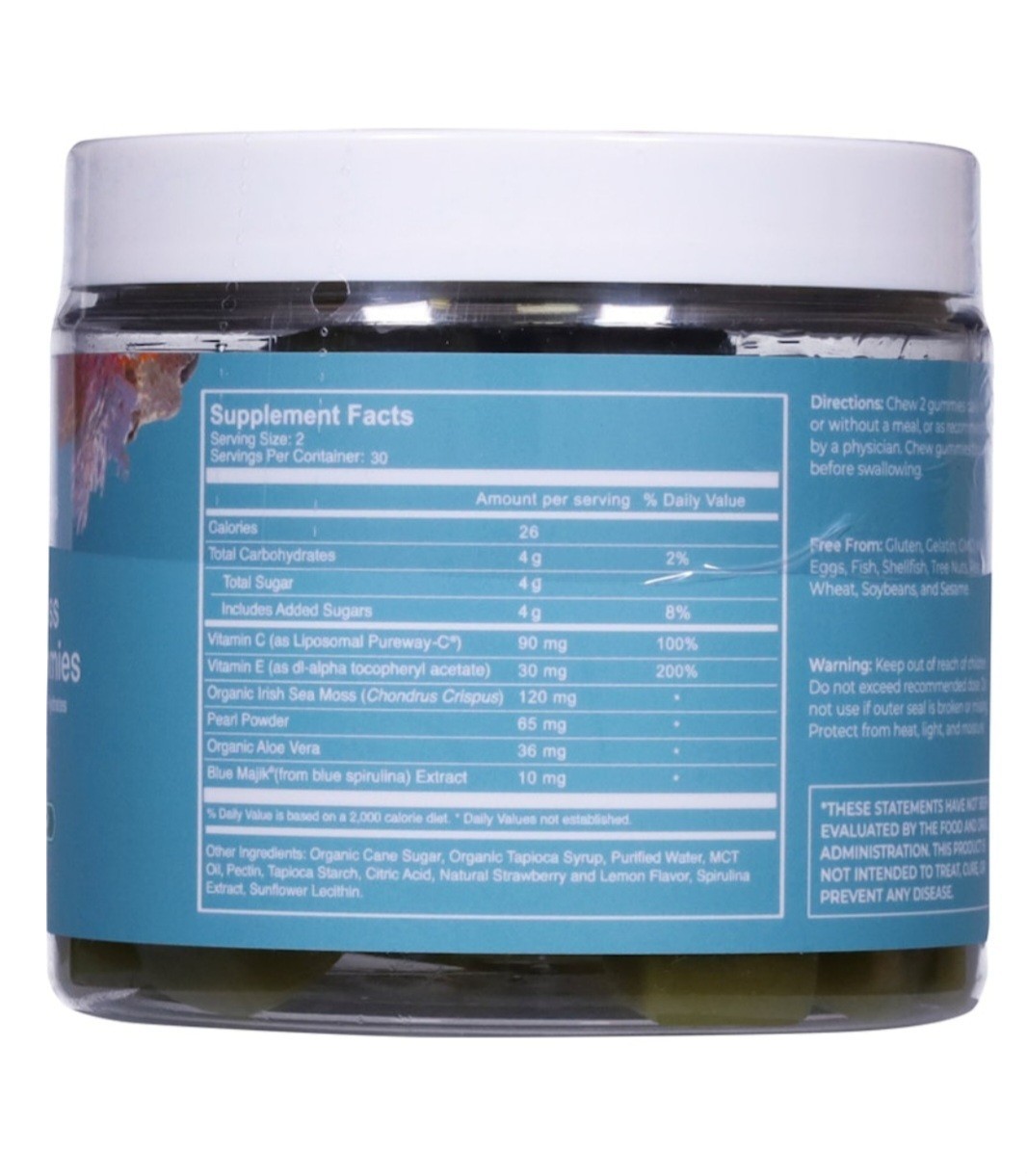 Akasha Superfoods Sea Moss Glow Gummies (Lemon Berry ) – 60 count