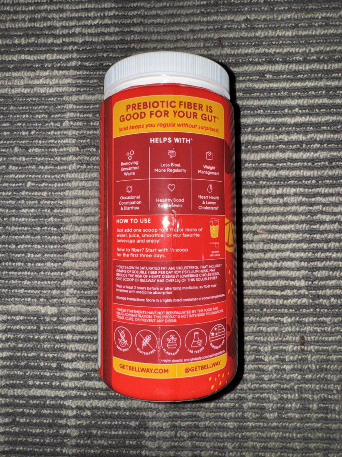 Bellway Super Fiber Raspberry Lemon 18 oz NEW/SEALED EXP 11/2026