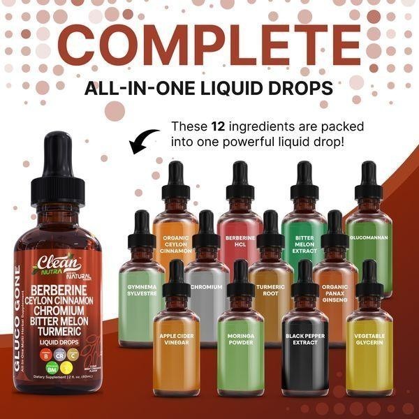 Organic Ceylon Cinnamon Berberine Liquid DropsSupplement with Bitter Melon NEW