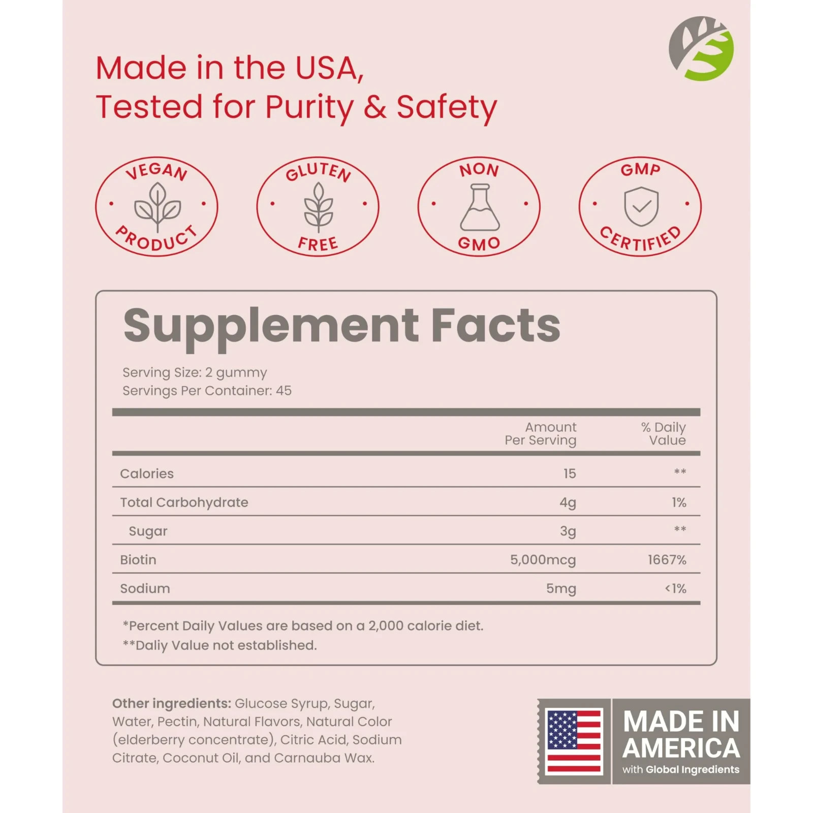 BariSlim Biotin Gummies Bariatric Gummy Vitamins Dietary Supplement – Strawberry