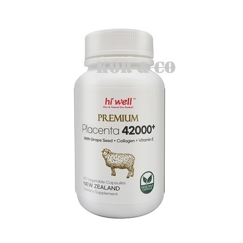 Hi Well NEW ZEALAND Premium Placenta 42000+ 60capsules