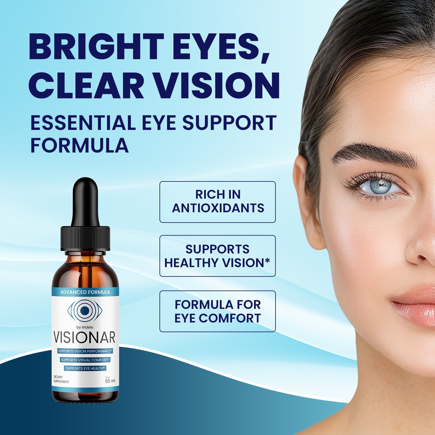 (1 Pack) Visionar Drop Eye Support Supplement – Liquid Vitamins Healthy Vision