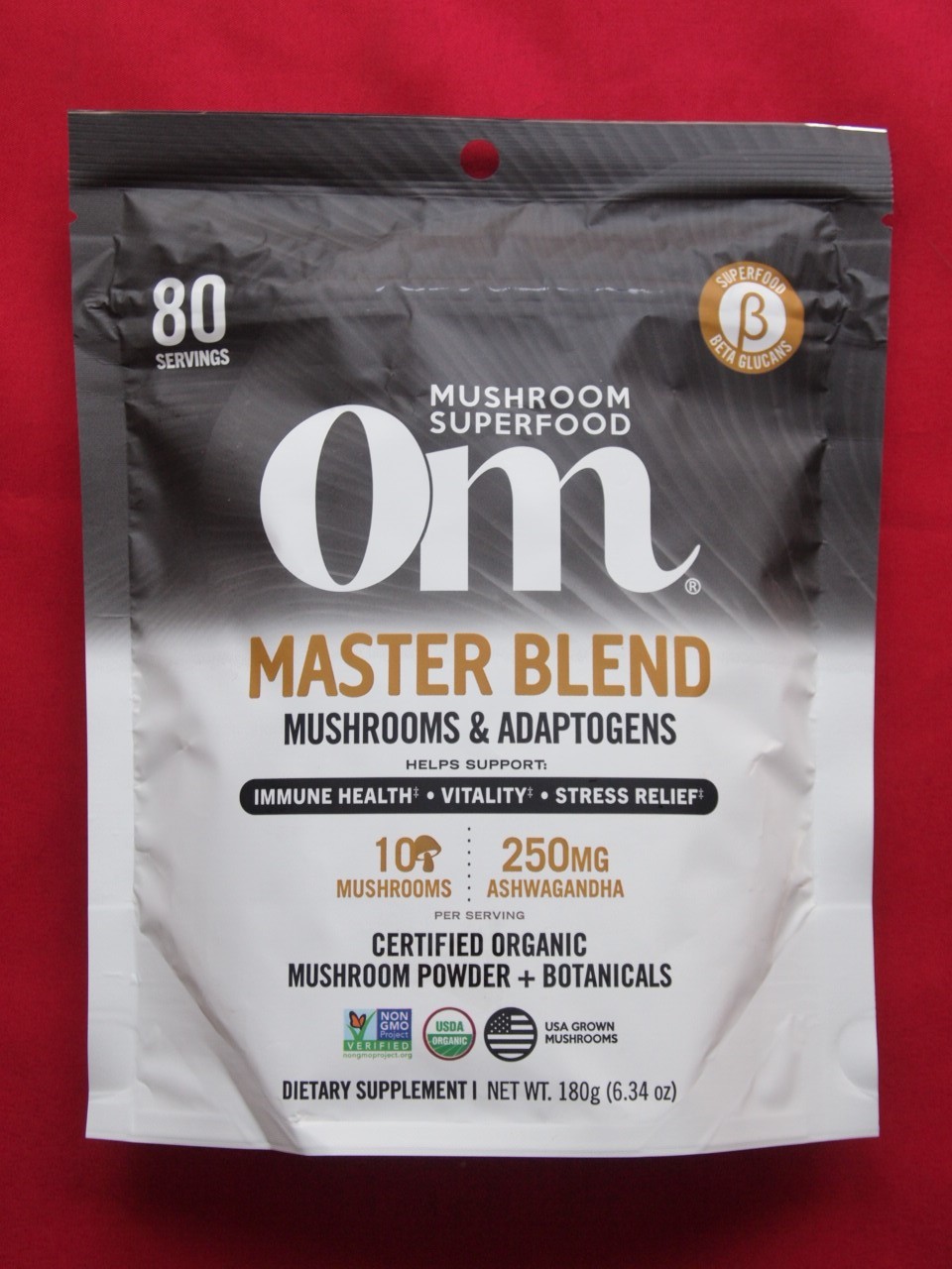 OM Master Blend MUSHROOMS & ADAPTOGENS 80 Servings ORGANIC Superfood 180g