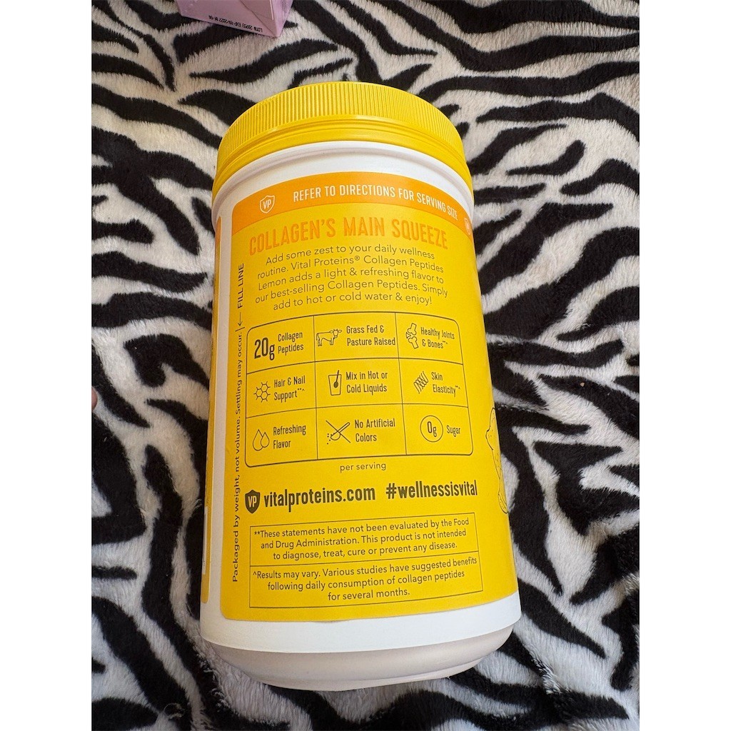 Vital Proteins Collagen Peptides Powder Lemon Flavor Dietary Supplement