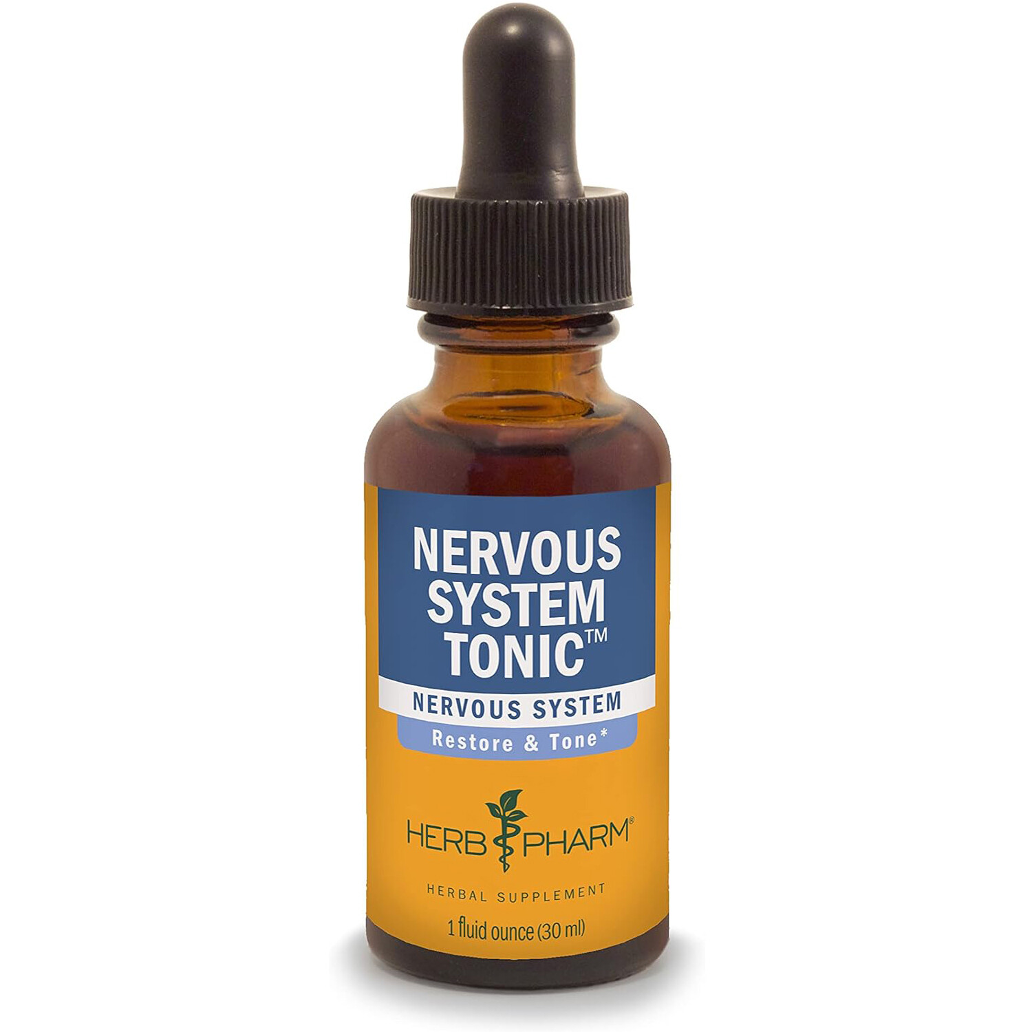Herb Pharm Nervous System Tonic,Liquid Herbal Formula 2 Strengthen&Calm,1Oz