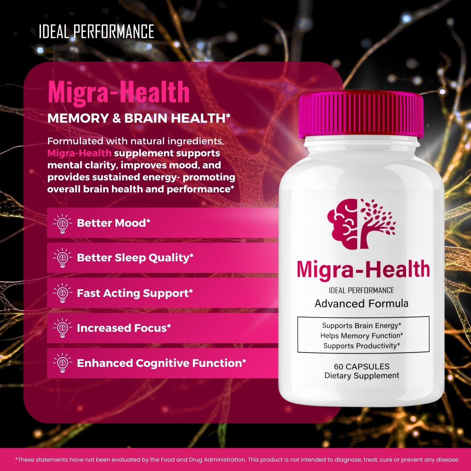 Migra-health General Wellness Supplement – 300 Capsules (5 Pack)
