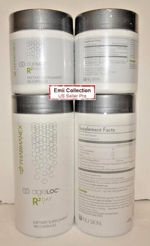 Nu Skin Nuskin Pharmanex ageLOC R2, Day and Night Sealed Bundle