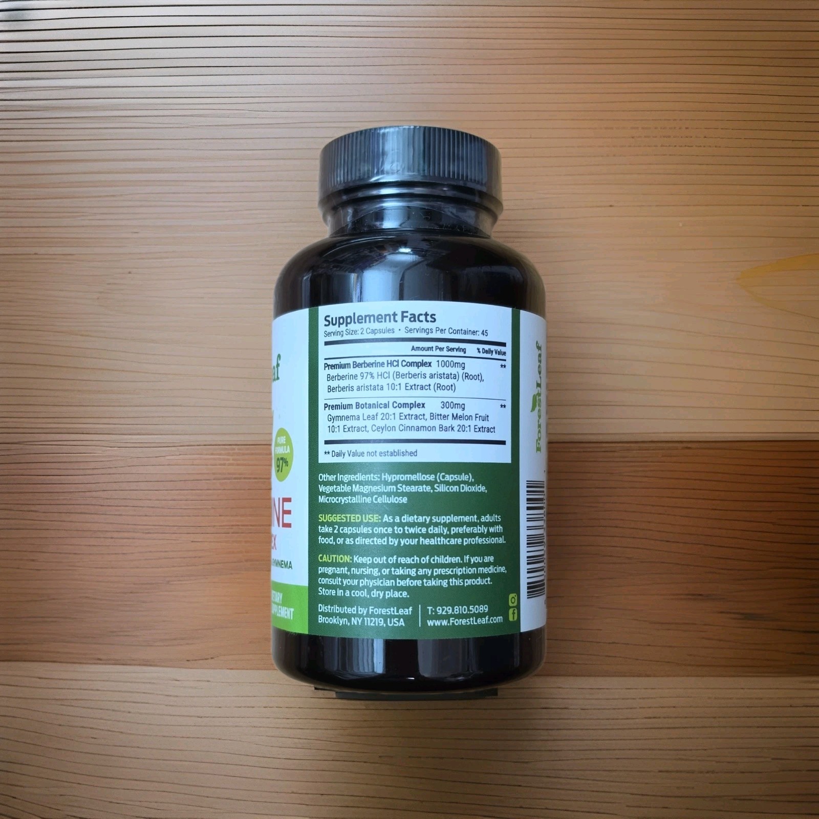 Advanced Dual Berberine HCl Complex 1300mg Vegan 90 Caps Weight Exp 06/27