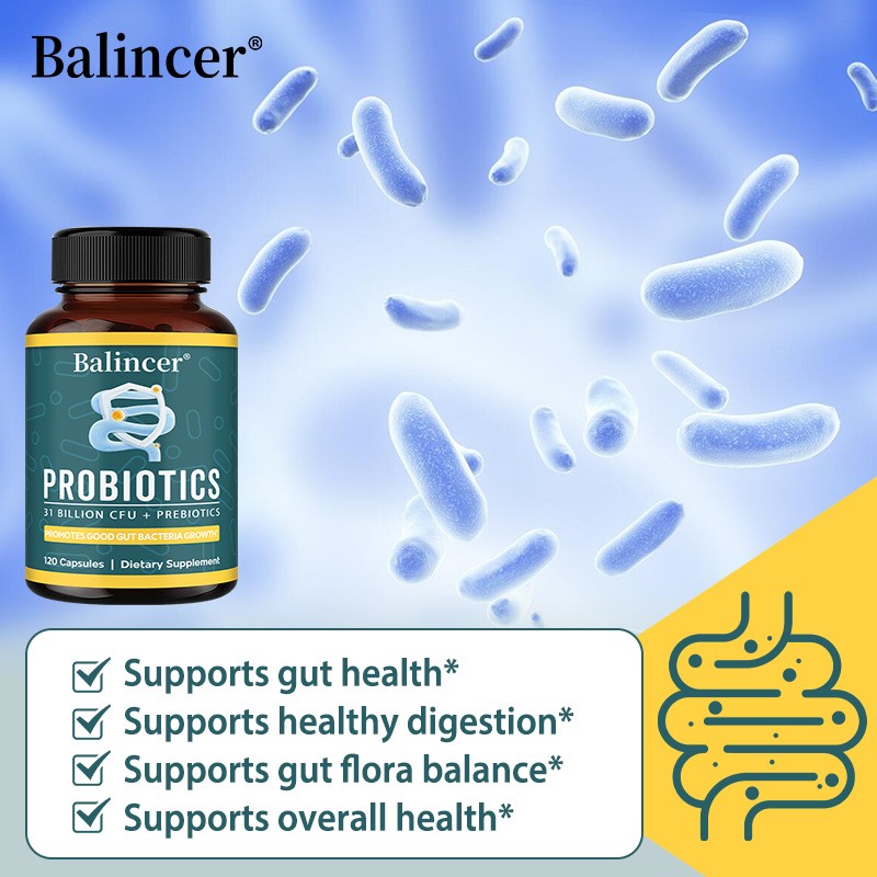 Probiotics+Prebiotics 31 Billion Cfu Support Digestive Gut Health 120 Capsules