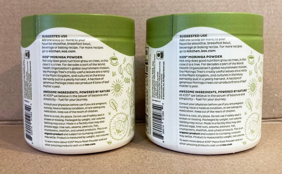 KOS Superfood Booster Organic Moringa Powder,70 g+GIFT-KOS Org.Plant Protein,37g