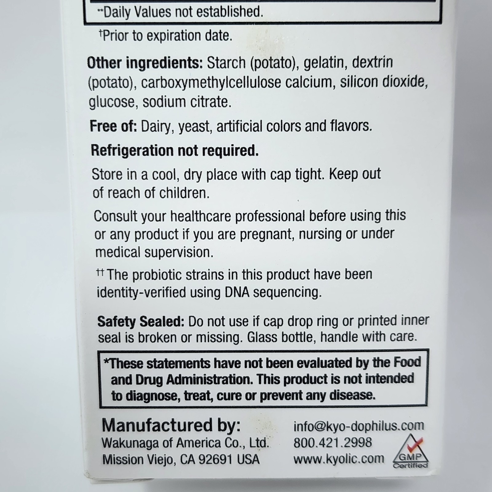 Kyo-Dophilus Enzyme+ Probiotic, 60 Capsules Exp 09/2027