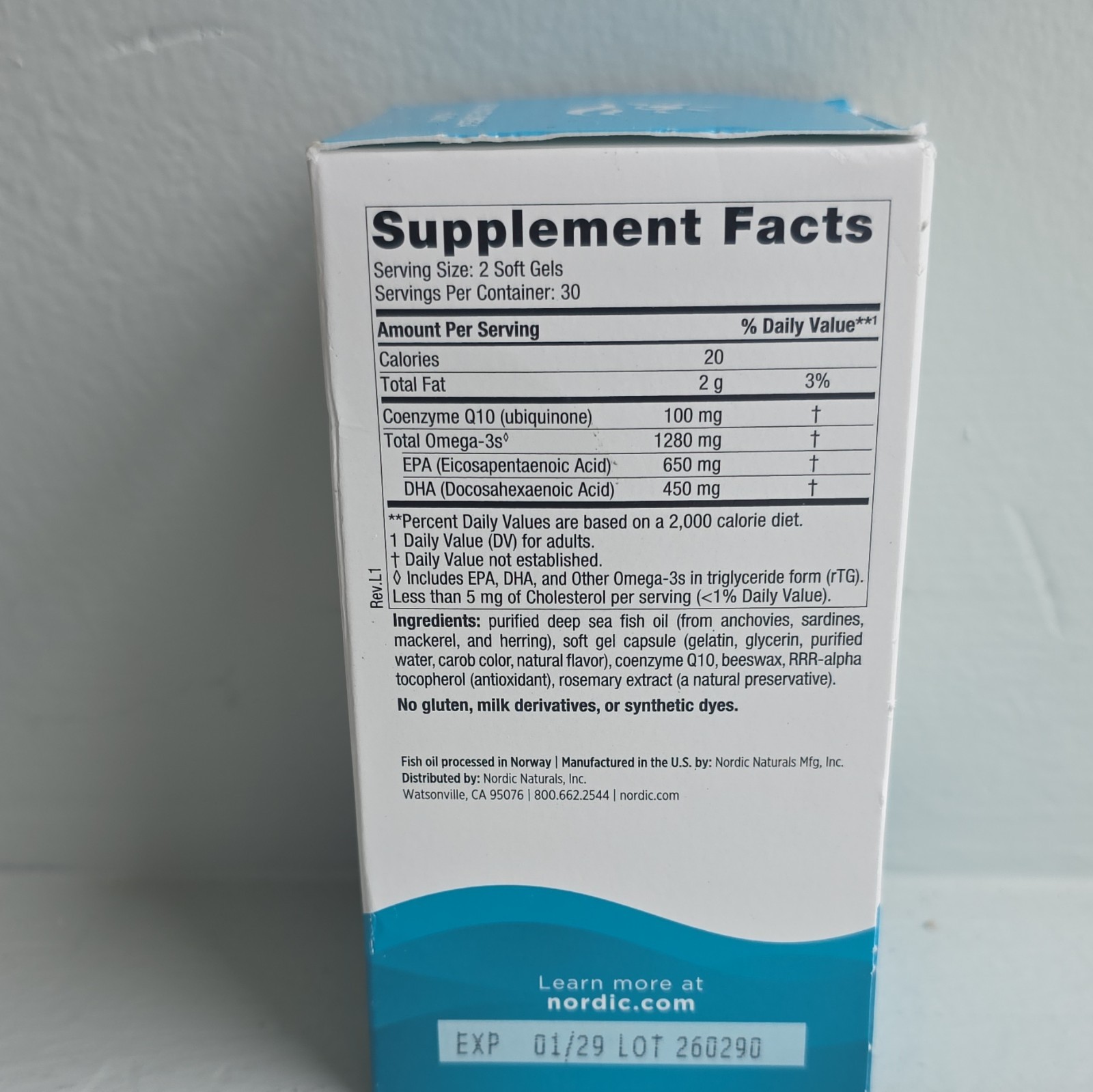Nordic Naturals Ultimate Omega-3 + CoQ10 60 Softgels Lemon Cardiovascular