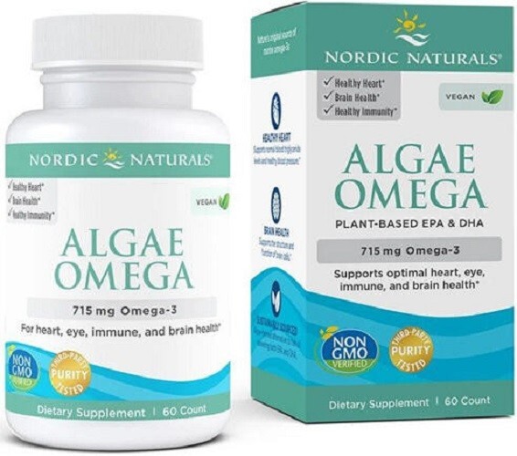 Nordic Naturals Algae Omega Vegetarian Omega-3 Softgel Caps 60 – Omega-3 EPA+DHA
