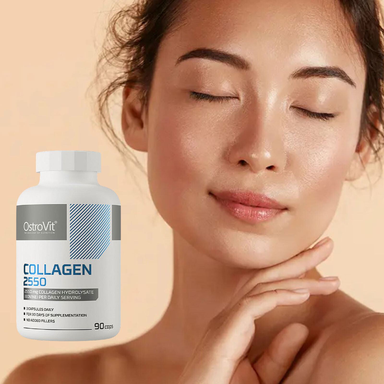 COLLAGEN – 90-180 Caps- 2550mg -Healthy beautiful appearance, bones, nails, hair