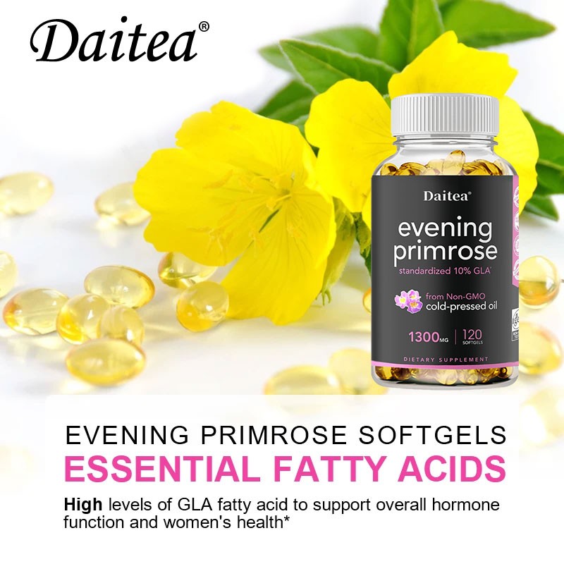 Non-GMO Evening Primrose 30/60/120 Caps-Support Women Wellness & Radiant Skin