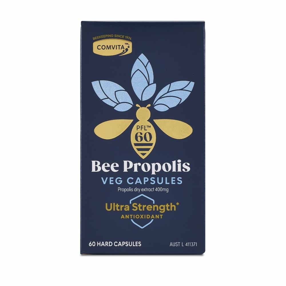 Comvita Ultra Strength Propolis Capsules PFL60 ONE-A-DAY 60 Vegetarian Capsules