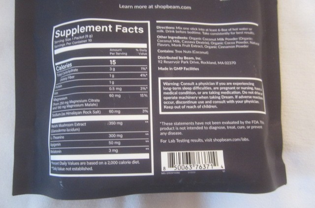 New in the Package beam DREAM 10 Servings Night-time blend for better sleep – Ci