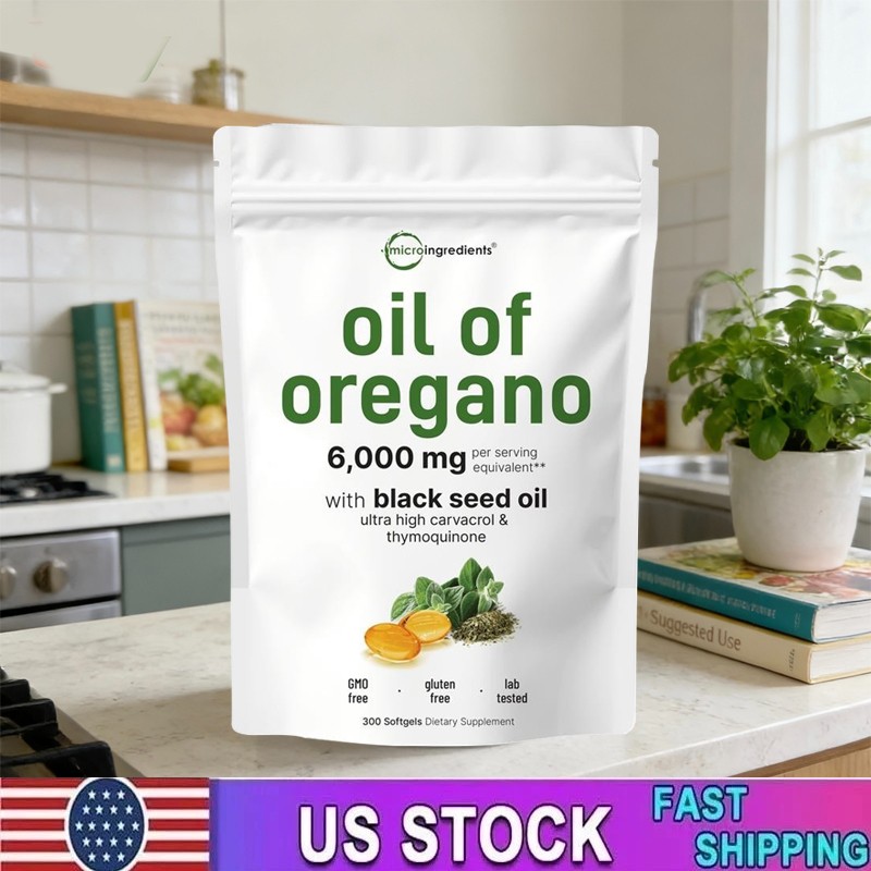 Micro Ingredients Black Seed Oil 6,000mg with Oil of Oregano, 300 Softgels