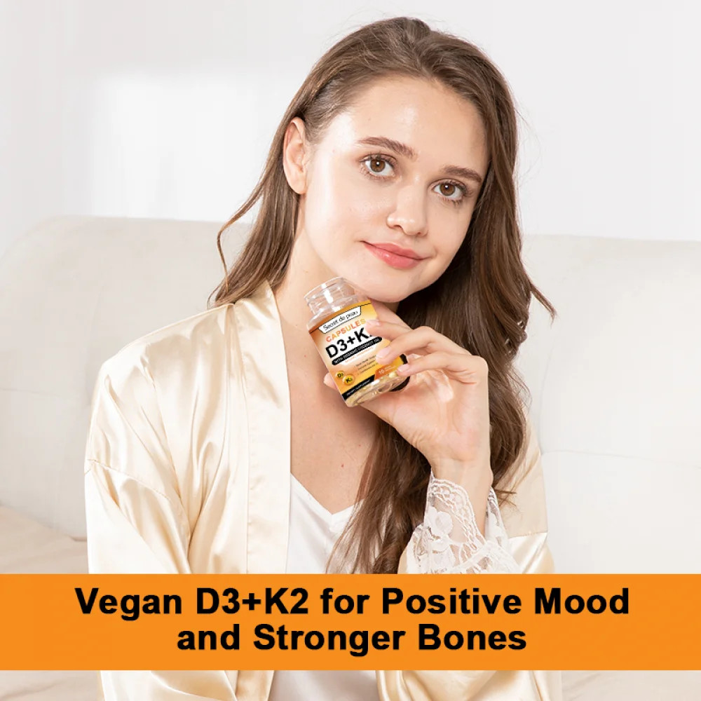 Vitamin D3 + K2 5000 IU Capsules – 120 ct, Immune & Bone Support
