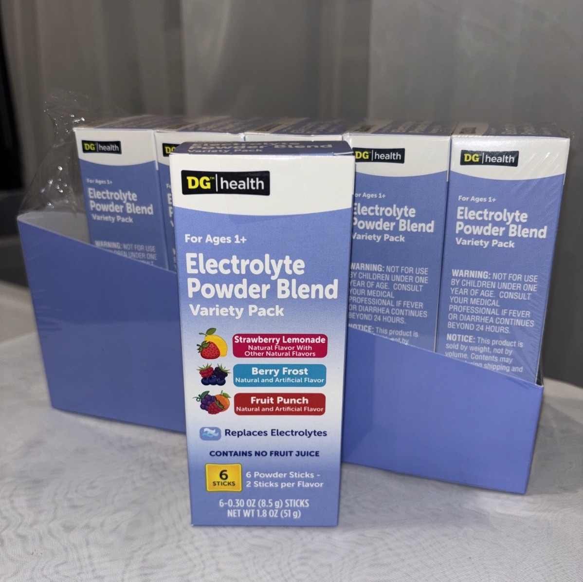DG Health Electrolyte Powder Blend – Variety Pack – 36 sticks – Exp. 06/2026