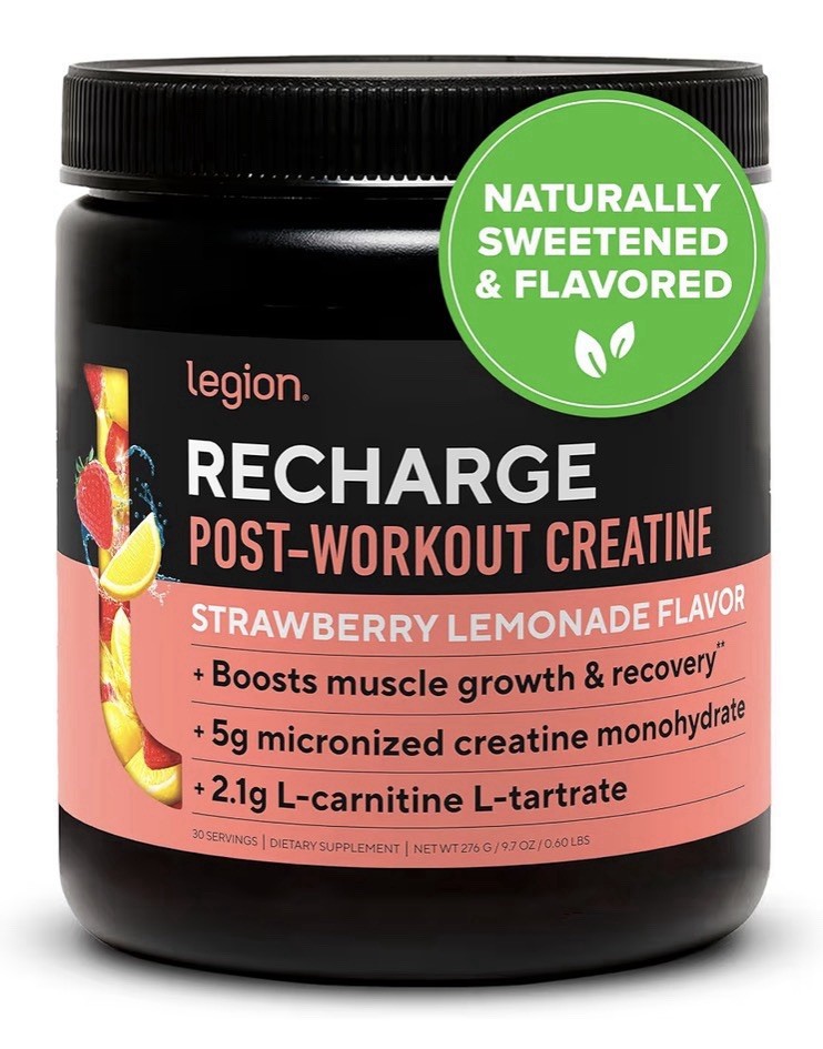 LEGION Recharge Post Workout Creatine Powder Strawberry lemonade Muscle Growth