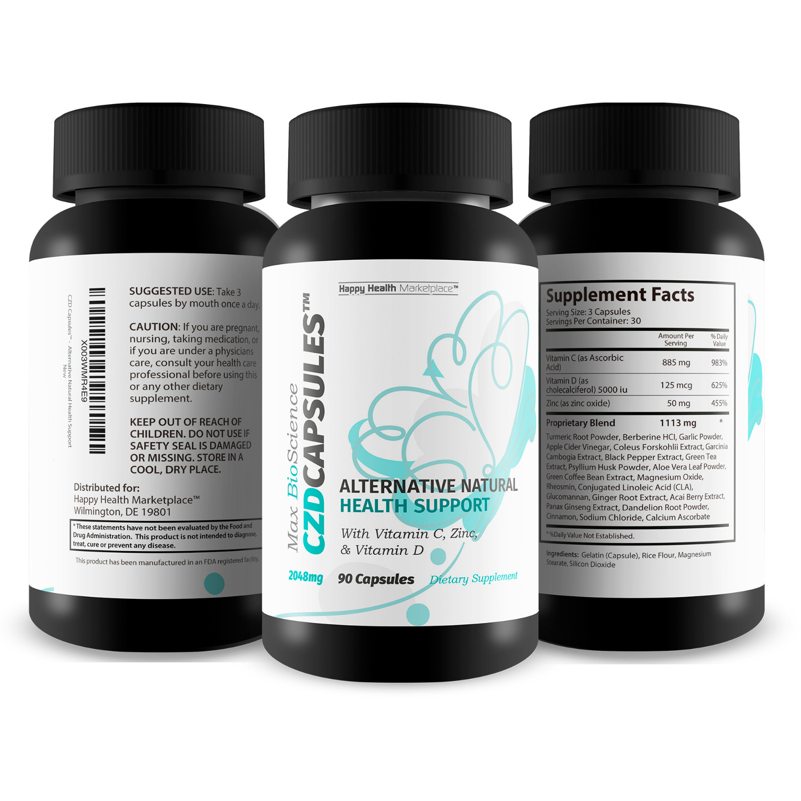 Max Bio Science CDZ Vitamins – Alternative Natural Overall Health CDZ Supplement