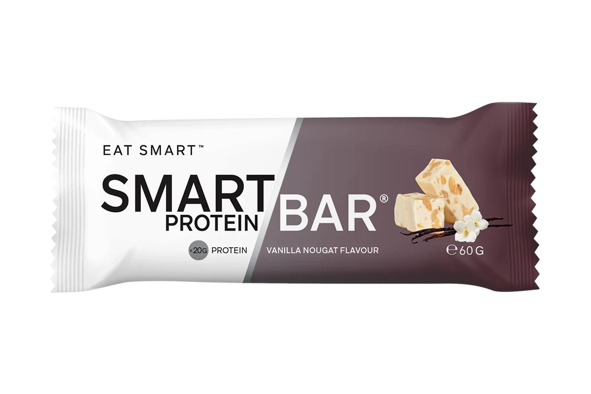 New Smart Protein Bar Vanilla Nougat 60g x 12 Bars by Smart Diet Solutions