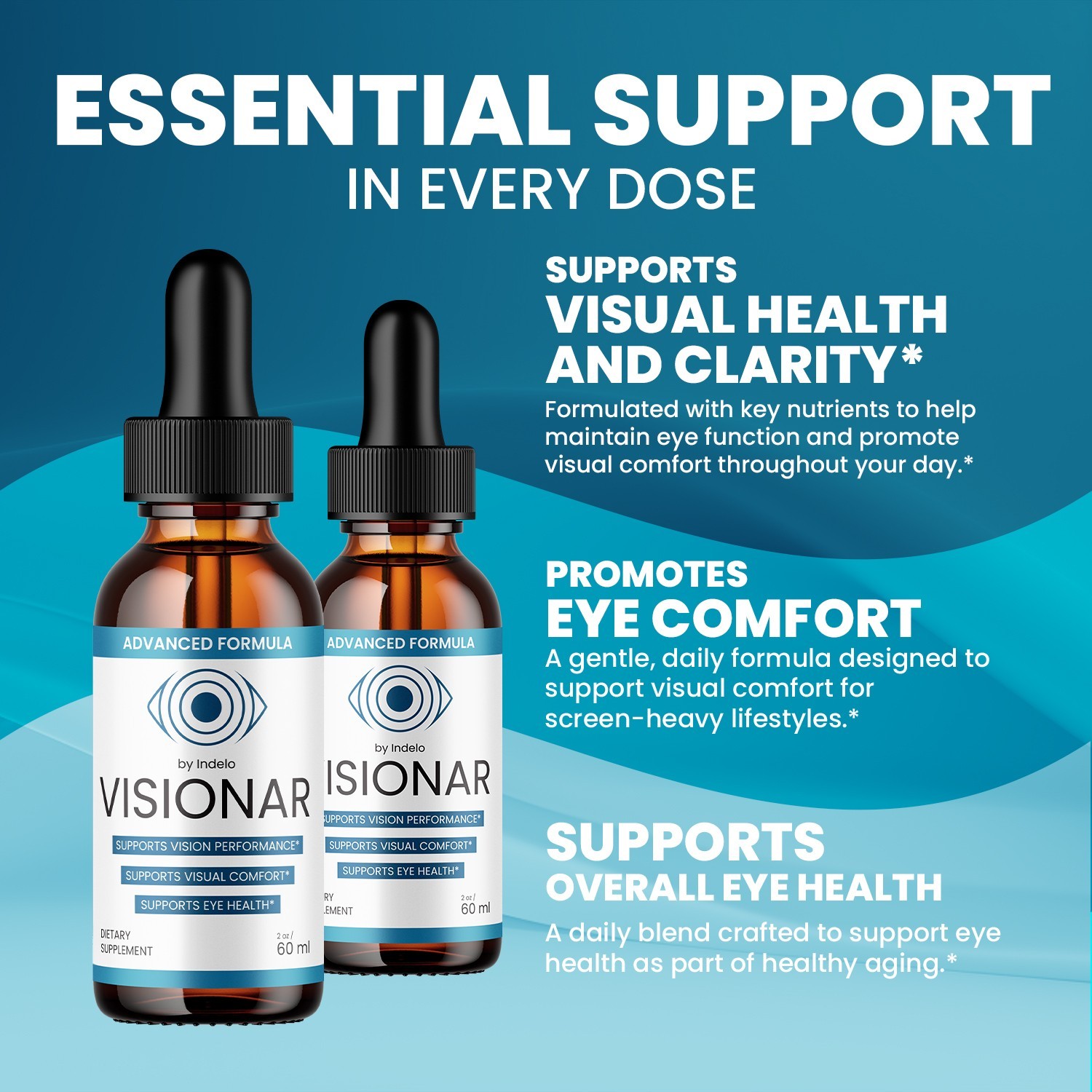 (1 Pack) Visionar Drop Eye Support Supplement – Liquid Vitamins Healthy Vision