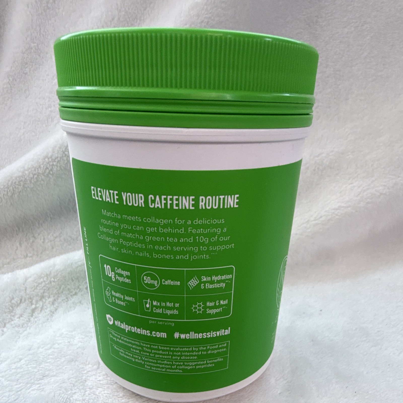 Vital Proteins Matcha Collagen Peptides Powder Original Matcha Keto 10.5 oz